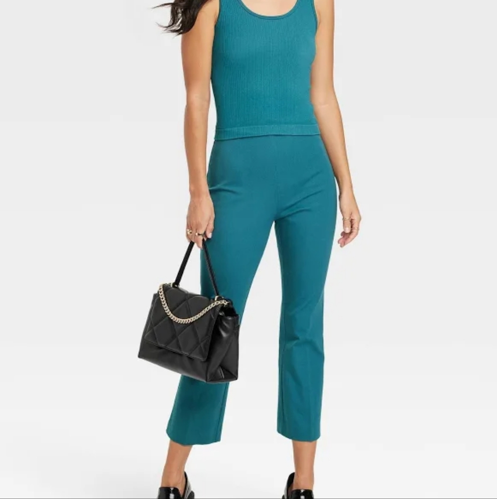 A New Day Women's Super-High Rise Slim Fit Cropped Kick Flare Pants